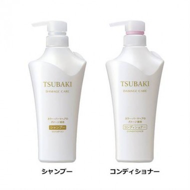 Bộ dầu gội Shiseido Tsubaki Damage Care màu trắng