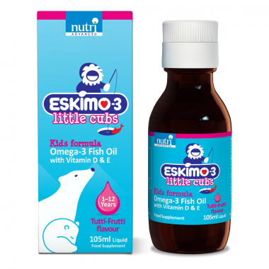 Dầu cá Eskimo 3 little cubs fish oil + Vitamin D & E cho bé 1-12 tuổi