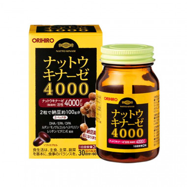Viên uống hỗ trợ điều trị tai biến Nattokinase 4000FU Orihiro 60 viên