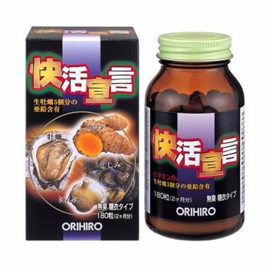 Tinh chất hàu tươi, tỏi, nghệ Orihiro - thải độc gan, bổ dương - 180 viên