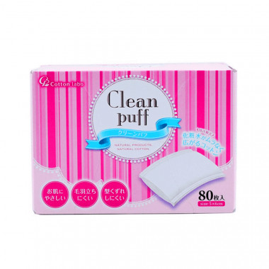 Bông tẩy trang Clean Puff Nhật Bản 80 miếng