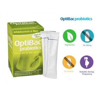 Men vi sinh OptiBac Probiotics xanh lá 30 gói đặc trị táo bón của Anh